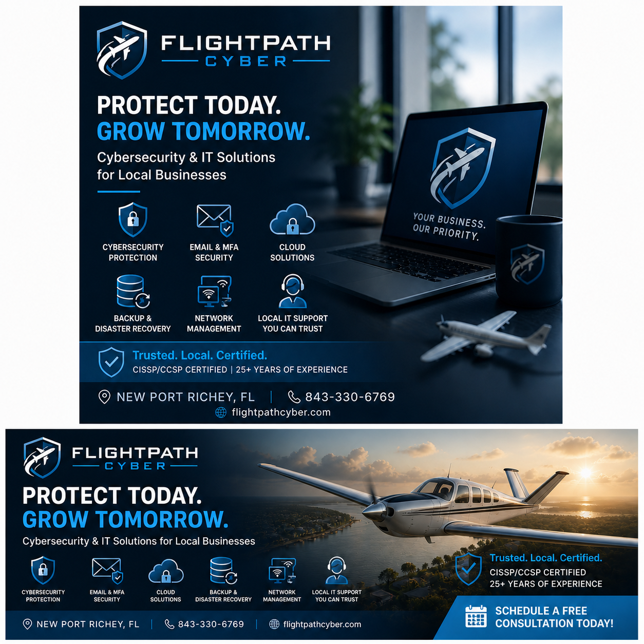 FlightPath Cyber aircraft graphic